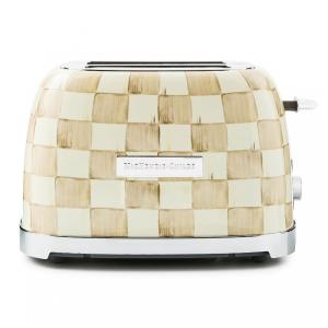 Torradeira 2 fatias MacKenzie-Childs Cherry Check bege e branca aço inox 850W 110V