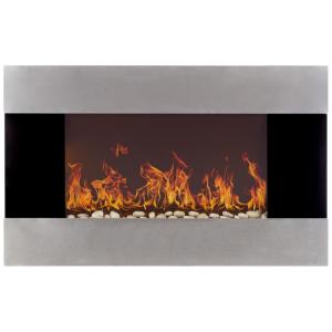 Lareira Elétrica de Embutir A55x91L, com Controle Remoto 2 Configurações, 1500W, 110v, NORTHWEST 80 EF421S, Preto