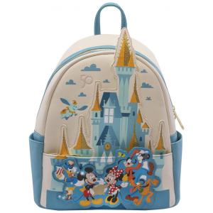 Mochila Escolar Infantil Loungefly Disney Mickey Mouse e Pato Donald para Crianças a Partir de 6 Anos, Azul