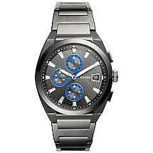 Relógio Masculino Analógico de Quartzo com Pulseira de Aço Inoxidável, Fossil FS5983, Prata e Verde