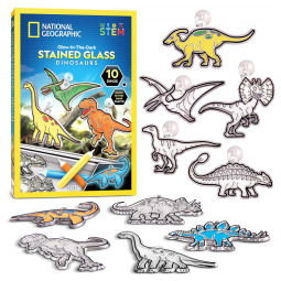 Kit Vitral Sistema Solar Multicor – Pintura Glow‑in‑the‑Dark, Artesanato Educativo STEM, Presente Criativo Crianças, National Geographic