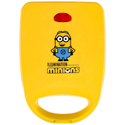 Sanduicheira com Placas Antiaderente Temática Minions, 110V 520W, Uncanny Brands, Amarela