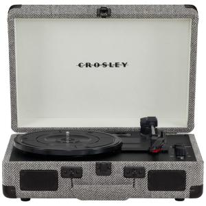 Vitrola Toca Discos com Bluetooth Entrada Saída e 3 Velocidades, 110v, CROSLEY CR8005F HB, Cinza