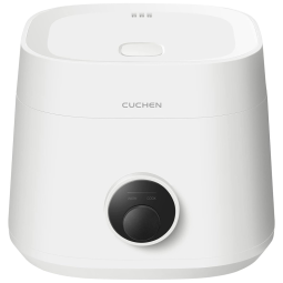 Panela de Arroz Elétrica, 6 Xícaras Cruas, Tampa Removível e Interior Antiaderente, 110V, CUCHEN CRE D0601W, Branca