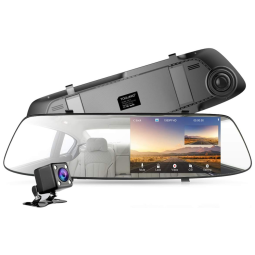 Câmera Veicular Frontal Retrovisor 1080P á Proba d com Sensor de Estacionamento, TOGUARDCAR, Preto