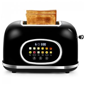 Torradeira 2 Fatias Roter Mond Preta Display Touch 6 Tipos de Pão 9 Níveis Funções Bagel, Reaquecer e Descongelar 1400W 110V