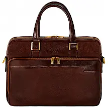 Bolsa, Maleta de Couro Masculina para Laptop, TIME RESISTANCE 5196701, Marrom