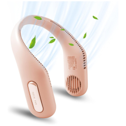 FIGROL Ventilador de Pescoço Potátil, 70 Saídas de AR, USB, Rosa