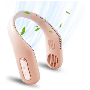 FIGROL Ventilador de Pescoço Potátil, 70 Saídas de AR, USB, Rosa
