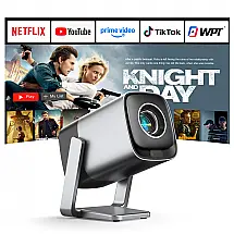 Mini Projetor XuanPad Prata WiFi 6 Bluetooth Suporte 4K 1080P V18