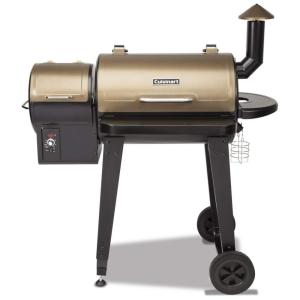 Wood BBQ Grill Smoker Pellet Grill e Smoker, CUISINART CPG 4000, Dourado