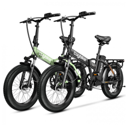 Kit com 2 Bicicletas Elétricas Dobráveis bluebiko F6B com Motor Brushless 750W (Pico 1000W), Bateria Removível 48V 20Ah, Freios a Disco