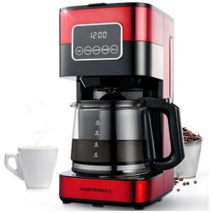 GASTRORAG Cafeteira Programável 10 Xícaras , Aço Inoxidável, 110V, Vermelha