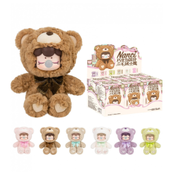 Pelúcia Surpresa ROBOTIME Nanci Blind Box Urso Colecionável 18cm, Anime, Sortido, Cartão Personagem, Plush Colorido Tema Chocolate