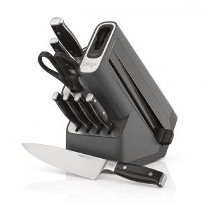 Conjunto de Facas com Afiador Embutido e Bloco de Bancada 9 Peças, NINJA K32009, Preto
