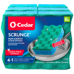 Kit Esponja de Limpeza Esfoliante Multiuso Resistente ao Odor, 6 Un, O Cedar