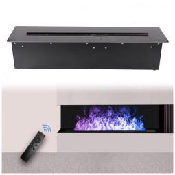 Lareira Elétrica 3D Vapor d'Água Sxysgf Chama Realista Atomizada Recessível Controle Remoto Temporizador 80cm Aço Inoxidável