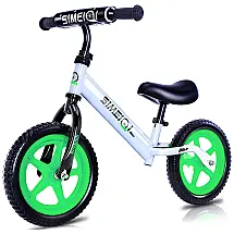Bicicleta sem Pedal com Assento e Guidão Confortáveis para Crianças de 2 a 5 Anos, Simeiqi, Verde