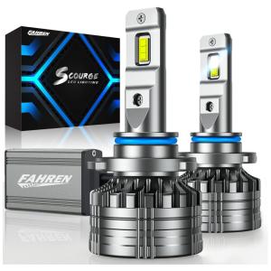 Kit Xenon Lâmpadas LED Branca 16000 Lumens 6000K, HB3, 2 Peças, FAHREN 9005, Prateado