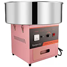 Máquina de Algodão Doce Elétrica Profissional em Aço Inoxidável, 110V 1000W, Karpevta, Rosa