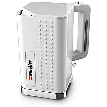 Áustria Chaleira Elétrica 1.7L 1500W Sem fio com Desligamento Automático, branco, MUELLER AUSTRIA KX 111, Branco
