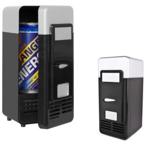 Mini Geladeira e Frigobar para carro Portátil Aquece e Gela USB Escritório Casa, VINMAX, Preto