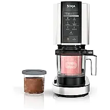 Ninja NC301 CREAMi Máquina de Sorvete Automática 473 mL de Capacidade com Painel de Controle e 7 Configurações, 110V, Branca