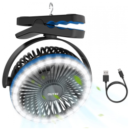 Ventilador de Mesa Portátil 4 Velocidades Ajustáveis, 110v, OUTXE, Verde