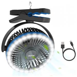 Ventilador de Mesa Portátil 4 Velocidades Ajustáveis, 110v, OUTXE, Verde