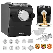 Máquina de Macarrão Elétrica com 8 Cortadores, 110v, BONAMI, Preto