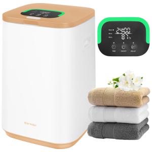 Aquecedor de Toalhas para Banheiro, Balde de 26L com Display LED, 3 Modos de Aquecimento, Timer de até 24h, Bloqueio Infantil