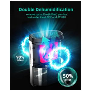 TUMISUE Desumidificador 2000mL, Área 46 m2, Branco