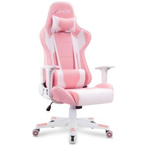 Homall Cadeira de Escritório Gamer Ergonômica e Ajustável com Apoio para Lombar, Rosa