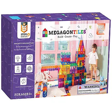 MegagonTiles Kit de Construção Geométrico