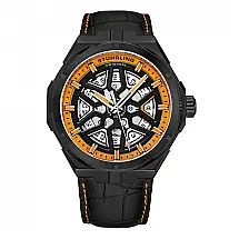 Relógio Masculino Stuhrling Gio 379 Automático 41 mm, Caixa Preta, Estilo Moderno e Sofisticado