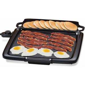 Cool Touch Nonstick Electric Griddle with Warmer 14 x 15