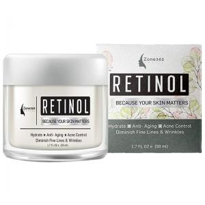Creme Facial Hidratante Retinol com com Ingredientes Nutritivos Reduz Linhas Finas e Cicatrizes de Acne, 50 mL, ZONE 365 RET2.0.