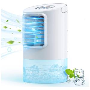 Climatizador de Ar Portátil de Mesa, Capacidade 480mL, 3 Velocidades, GREATSSLY , Branco