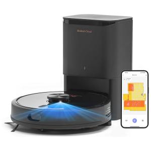 Aspirador Robô com Auto Esvaziamento, Sucção de 3000PA, Controle por App e Navegação Inteligente, 110V, Boolean Cloud, Preto