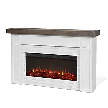 Lareira Elétrica Real Flame 163x99cm 1500W Madeira Controle Remoto Portátil 110V