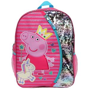 Mochila Escolar Infantil 40cm Peppa Pig para Crianças, Rosa