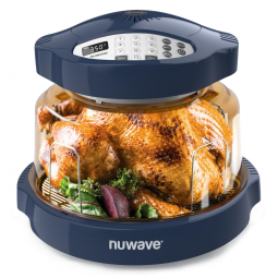 Panela Forno Infravermelho Elétrico com Temperaturas Ajustáveis, 100 Predefinições e 50 Memória, 110V 1500W, Nuwave, Azul Escuro