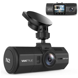 Câmera Veicular N2 Full HD 1080p, 170, com GPS, Gravação 4K Ultra HD, Visão Noturna, Wi Fi, VANTRUE 2724592931617, Preto