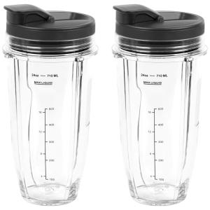 Nutri Ninja 24 onças. Copos com tampas Sip Seal por peças preferidas. Compatível com BL450, BL480, BL490, BL640, BL680 Auto IQ Series