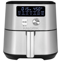 Fritadeira Elétrica AirFryer 4L em Aço Inoxidável com Painel Digital e Cesto Antiaderente, 1600W, 110V, KALORIK FT 47821 BKSS, Prateado
