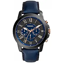 Relógio Masculino Analógico Automático, Couro, FOSSIL FS5061, Azul