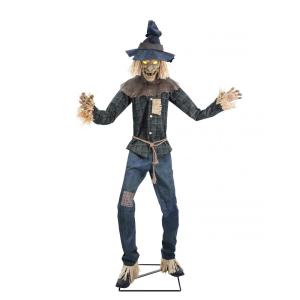 Espantalho Assustador Animatrônico com Som e Luz para Decoração de Halloween