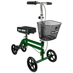 Andador 4 Rodas com Cesta e Apoio para Joelho Ideal para Lesões nos Pés, KNEEROVER KNEESCOOTER, Verde