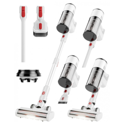 Aspirador de Pó Sem Fio 550W 45 KPa para Pelos de Animais, Tapetes e Pisos de Madeira - 60 Min de Autonomia, Filtro HEPA