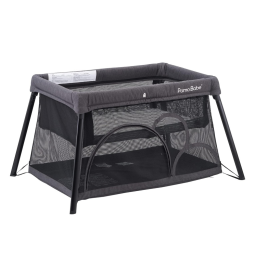Berço Cercado Portátil Dobrável com Colchão Confortável para Bebês e Crianças, Pamo Babe, Cinza